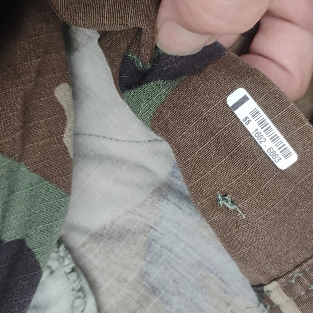 90's Military Woodland Camo Trousers Men's 31-35